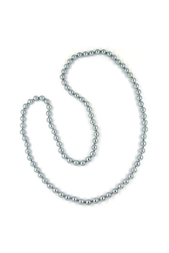 NECKLACE GLASS BEADS ANTHRACITE COLOURED