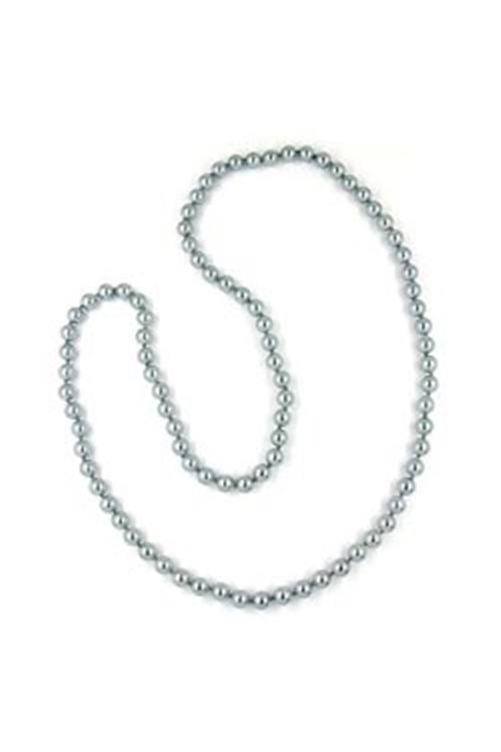 NECKLACE GLASS BEADS ANTHRACITE COLOURED