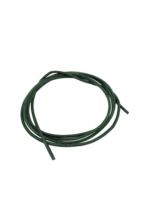 LEATHER CORD GREEN 2MM 100CM