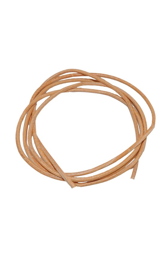 LEATHER CORD NATUR BROWN 2MM 100CM