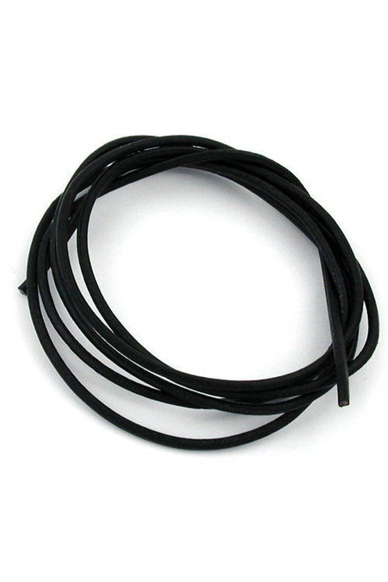 LEATHER CORD BLACK 2MM 100CM