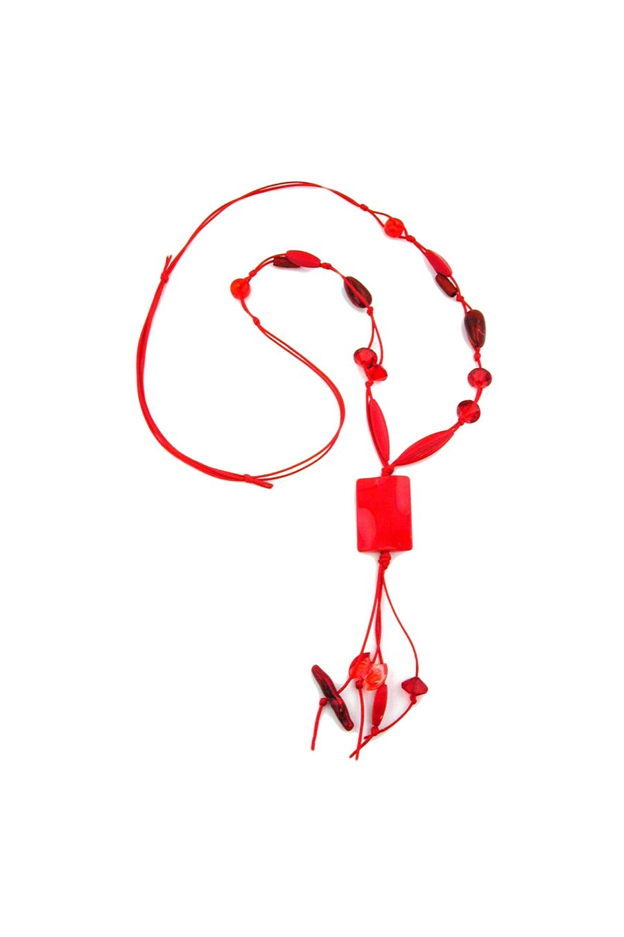 NECKLACE RED 100CM