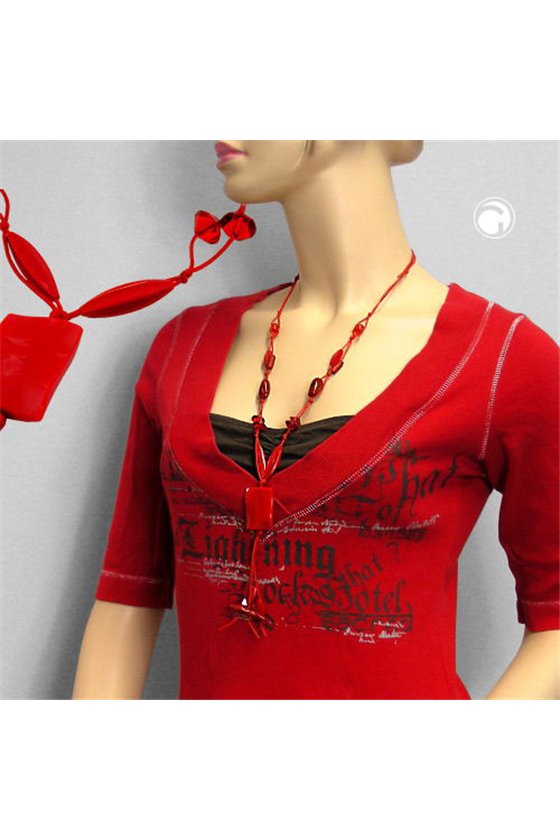 NECKLACE RED 100CM