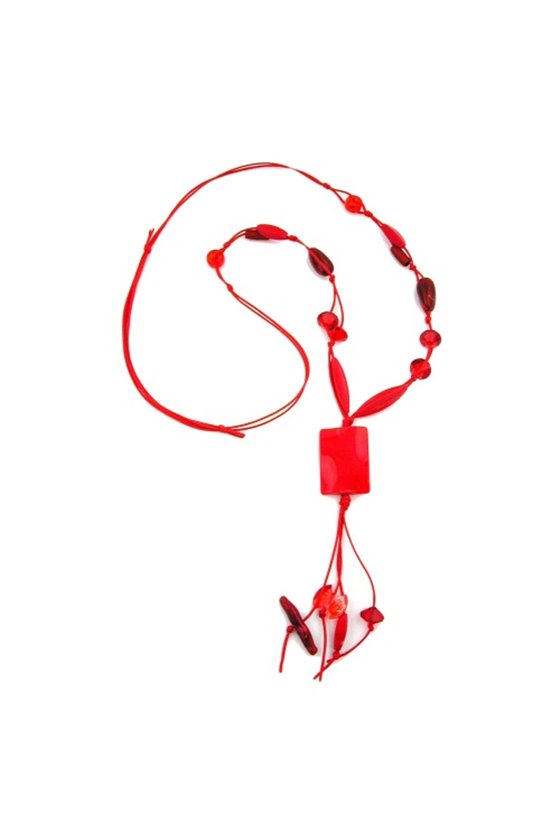 NECKLACE RED 100CM