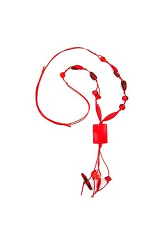 NECKLACE RED 100CM