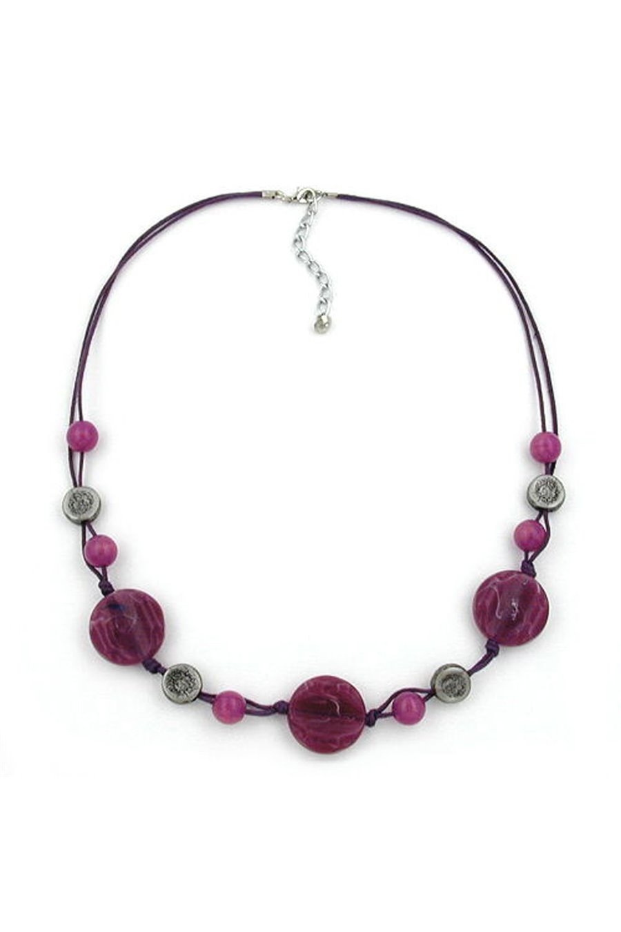 NECKLACE PURPLE BEADS