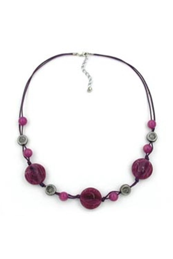NECKLACE PURPLE BEADS