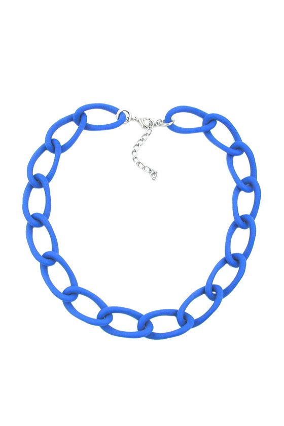 COLLIER WIDE CURB CHAIN JEANSBLUE-MATT