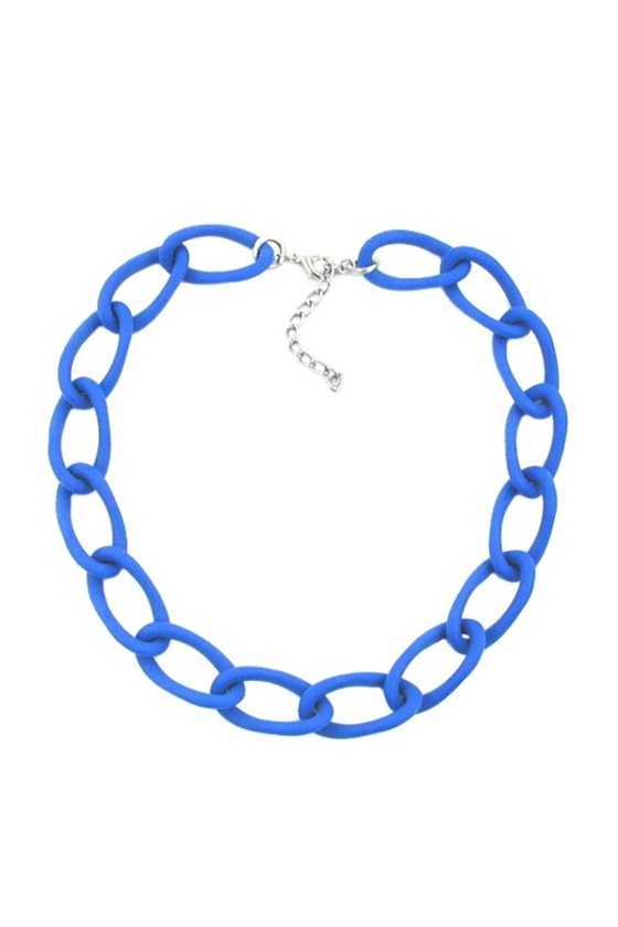 COLLIER WIDE CURB CHAIN JEANSBLUE-MATT