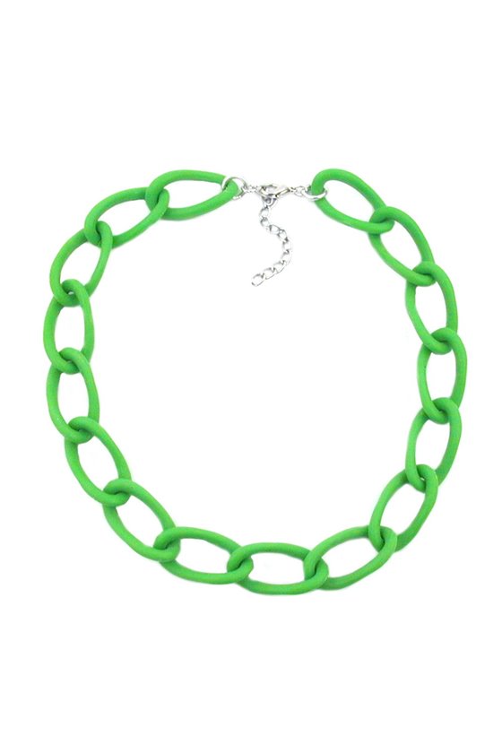 COLLIER WIDE CURB CHAIN GREEN-MATT