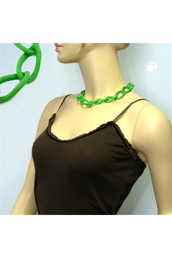 COLLIER WIDE CURB CHAIN GREEN-MATT