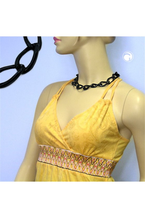 NECKLACE WIDE ANCHOR CHAIN BLACK GLOSSY