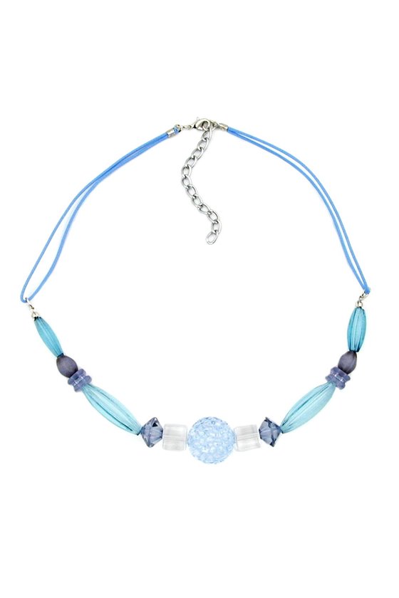 NECKLACE BLUE TONES VARIOUS BEADS