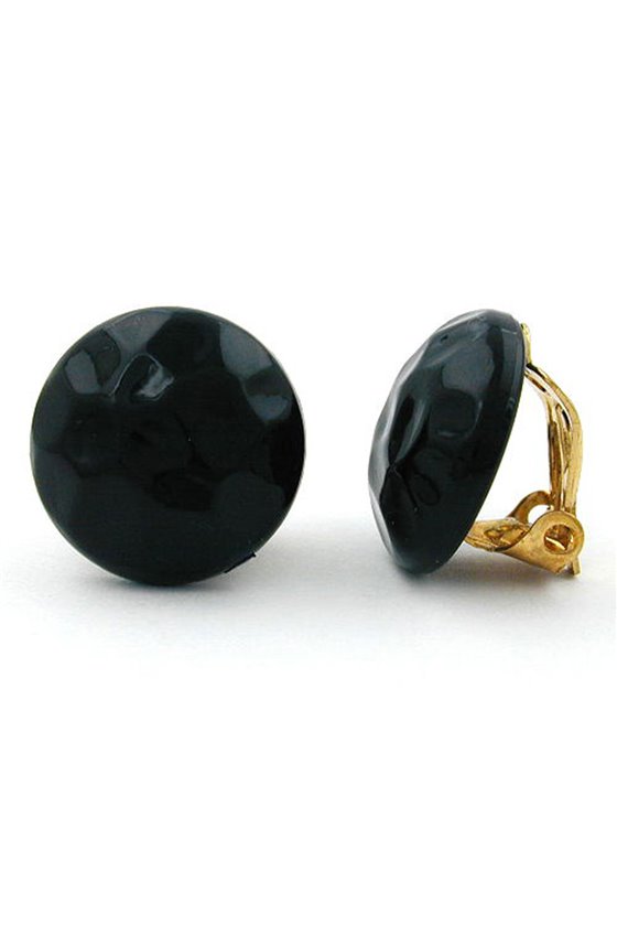 CLIP-ON EARRING BLACK NICE DESIGN