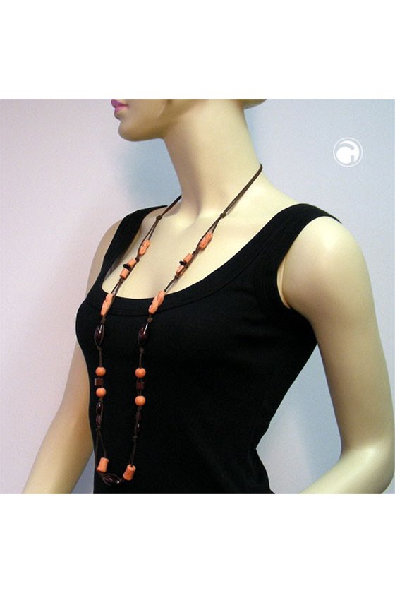 NECKLACE BAROQUE BEADS PINK