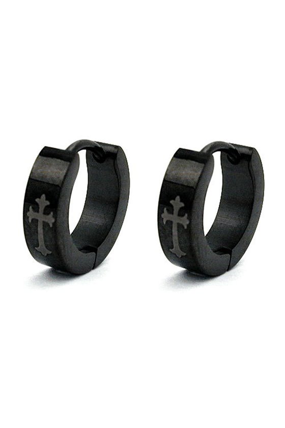 HOOP EARRINGS STAINLESS STEEL 13X7MM