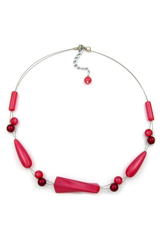 NECKLACE BORDEAUX-SILKY-BEADS