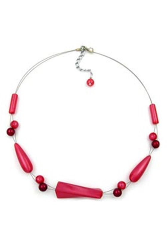 NECKLACE BORDEAUX-SILKY-BEADS