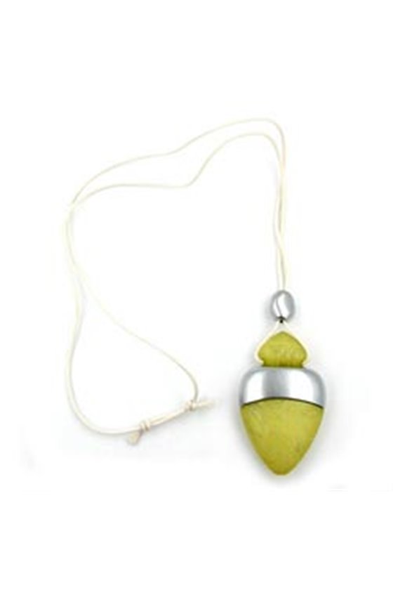 NECKLACE PERFUME BOTTLE KIWI-SILVER 100CM