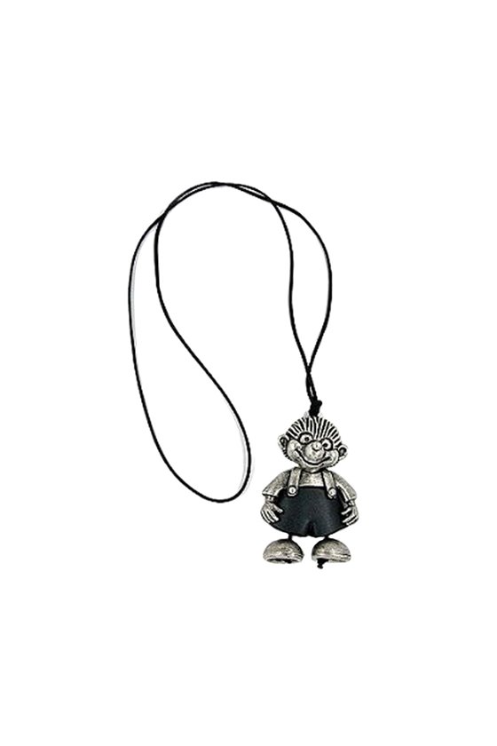 NECKLACE HEDGEHOG SILVER-ANTIQUE 90CM