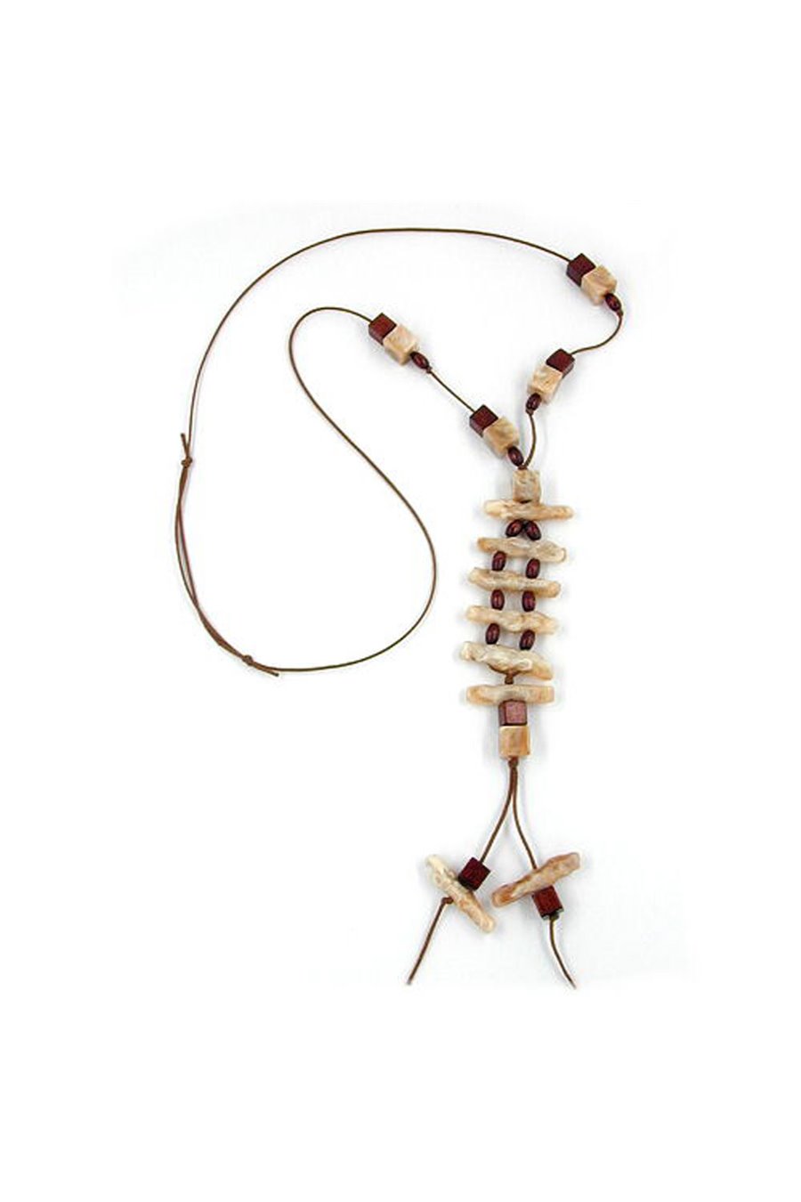 NECKLACE BROWN BEADS