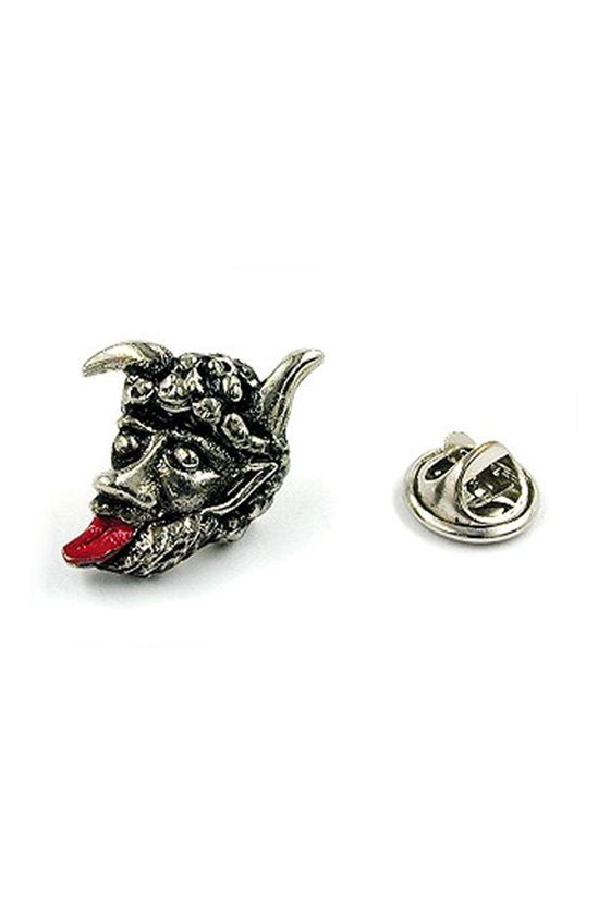 CLUTCH PIN BROOCH DEVIL WITH RED TONGUE