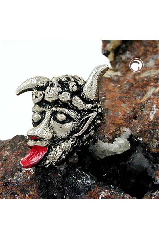CLUTCH PIN BROOCH DEVIL WITH RED TONGUE