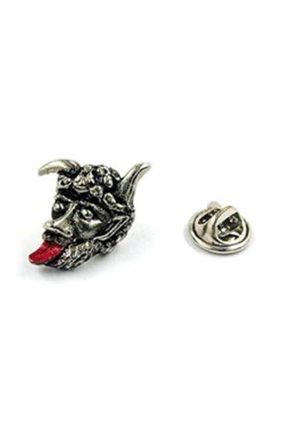 CLUTCH PIN BROOCH DEVIL WITH RED TONGUE