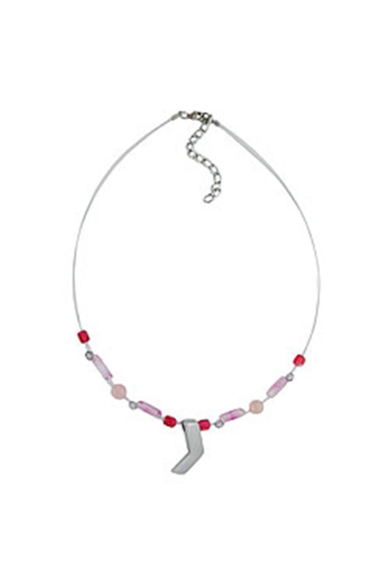 NECKLACE ANGLE SILVER-COLOURED MATT 42CM