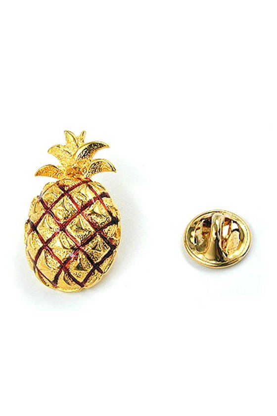 BROOCH PIN PINEAPPLE GOLD-COLOURED