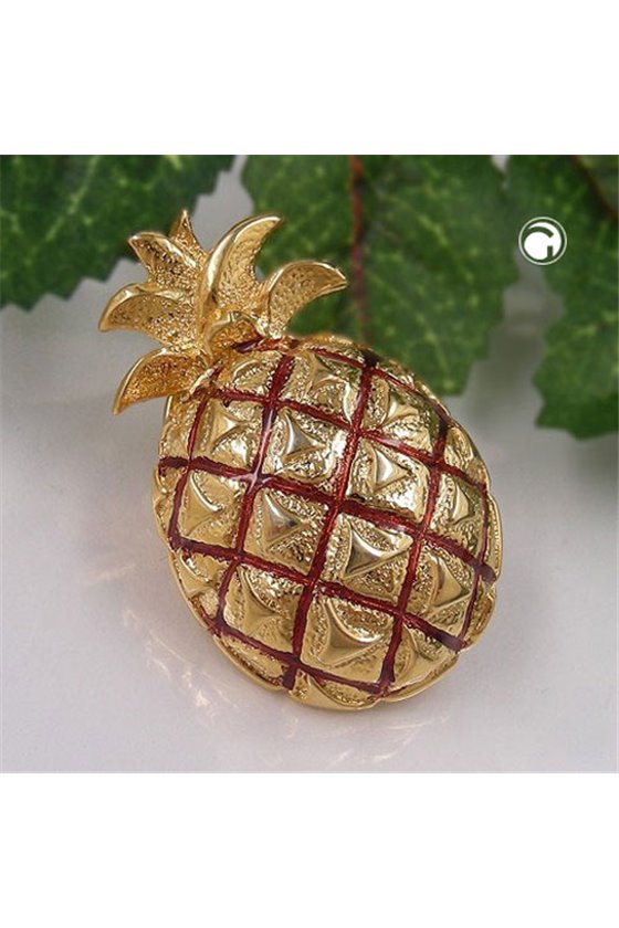 BROOCH PIN PINEAPPLE GOLD-COLOURED
