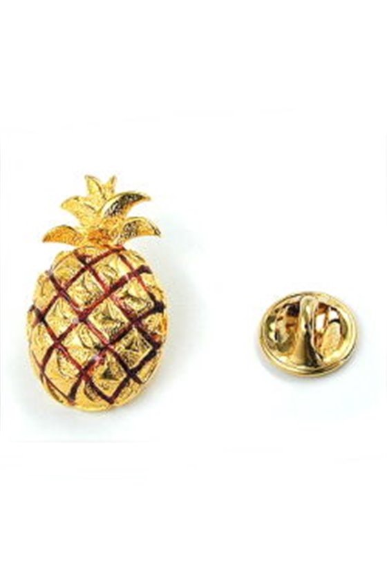 BROOCH PIN PINEAPPLE GOLD-COLOURED