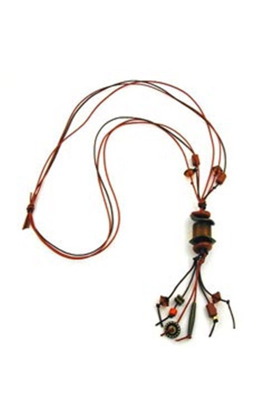 NECKLACE RUST/ANTIQUE-BRASS COLOURS