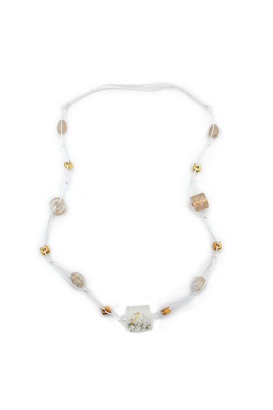 NECKLACE WHITE GOLD-TONE 100CM
