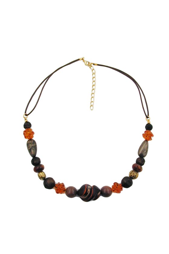 NECKLACE SCREW BEAD MIXED COLOUR COMBINATION OF BEADS