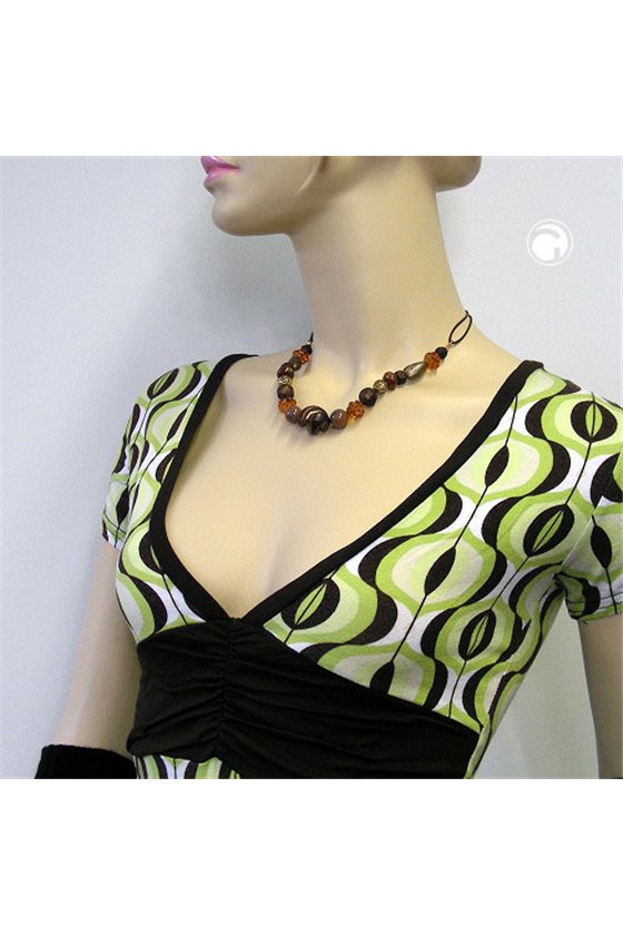 NECKLACE SCREW BEAD MIXED COLOUR COMBINATION OF BEADS