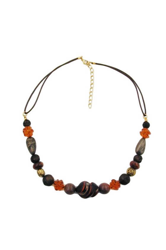 NECKLACE SCREW BEAD MIXED COLOUR COMBINATION OF BEADS