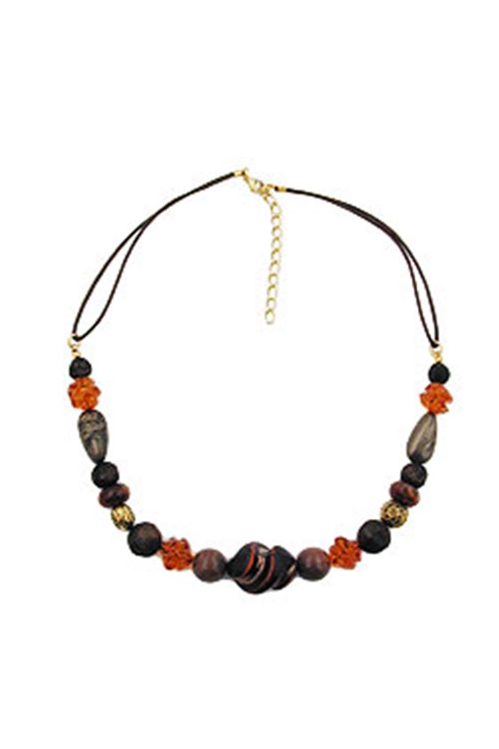 NECKLACE SCREW BEAD MIXED COLOUR COMBINATION OF BEADS