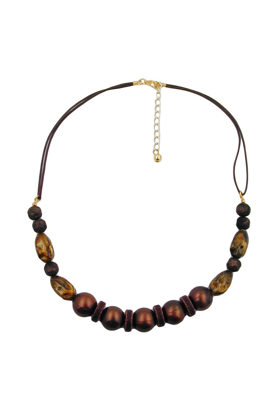 NECKLACE DARK BROWN/ SILKY SHIMMERING