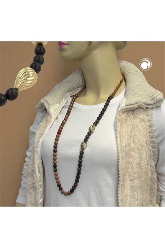 NECKLACE BROWN/BLACK TONES GREAT DESIGN