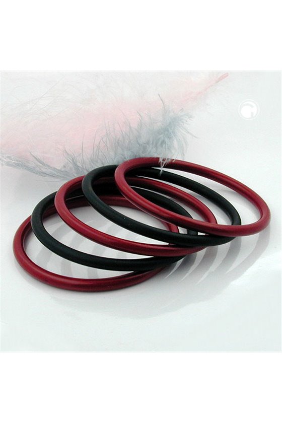 SET OF 5 BANGLE RED AND BLACK