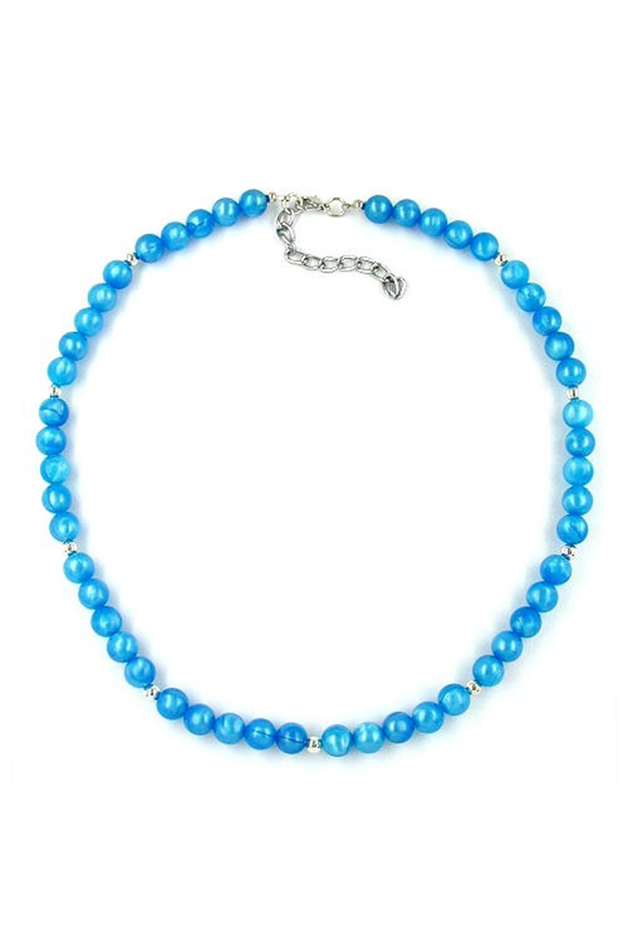 NECKLACE BEADS LIGHT BLUE