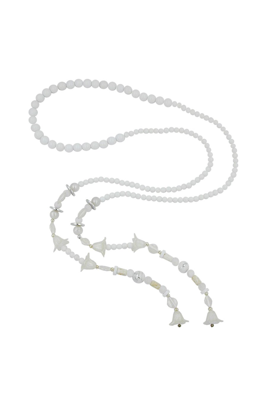 NECKLACE BLOOM-BEADS WHITE 130CM