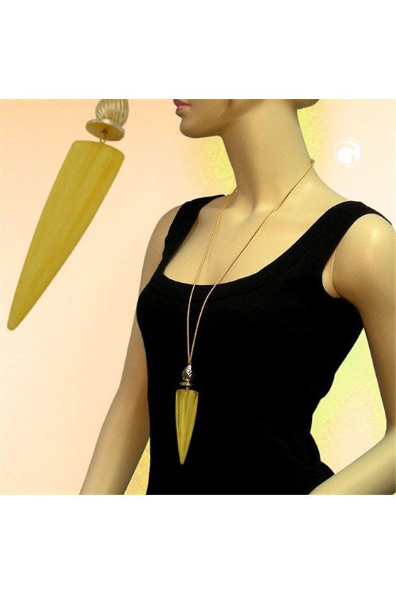 NECKLACE LARGE TRIANGLE YELLOW/ DULL