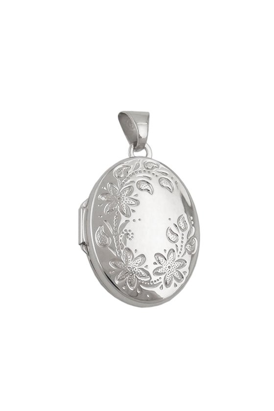 PENDANT LOCKET WITH PATTERN SILVER 925