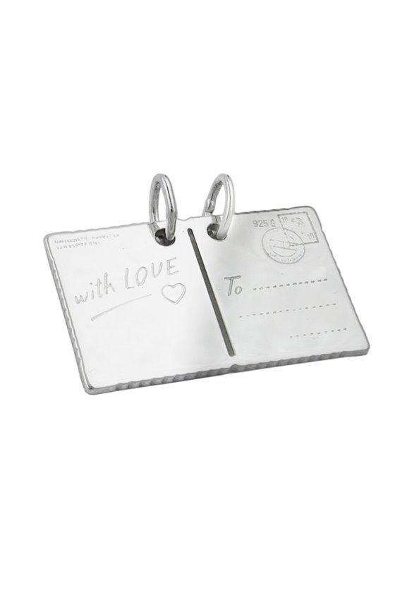 PENDANT POSTCARD WITH LOVE SILVER 925