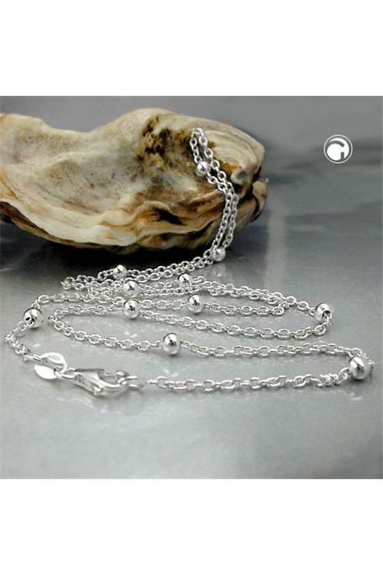 NECKLACE CHAIN WITH BALLS SILVER 925
