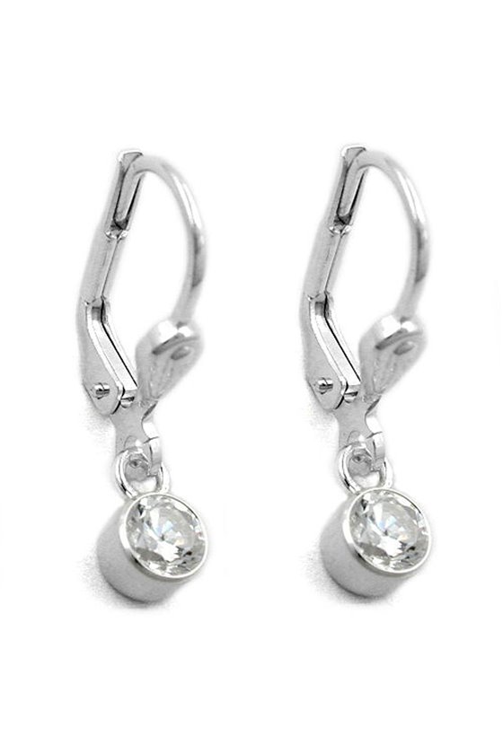 LEVERBACK EARRINGS ZIRCONIA SILVER 925