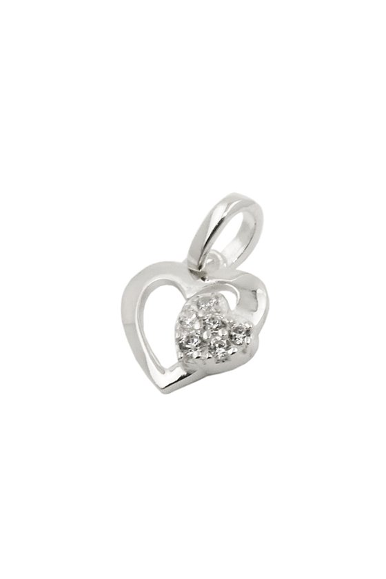 PENDANT HEART WITH ZIRCONIA SILVER 925