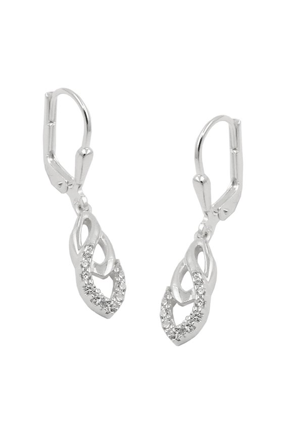 LEVERBACK EARRINGS ZIRCONIA SILVER 925